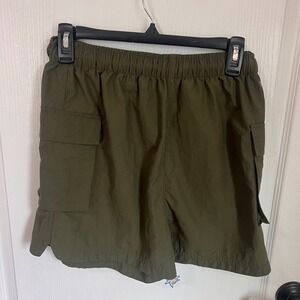 DSG High-Rise Woven Shorts Olive Green Casual Cargo Pockets Women Size Small NWT